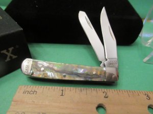Case XX 2022 Abalone Mini Trapper Pattern # 82154 SS