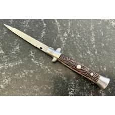 Vintage Spanish Stiletto Switchblade 825 Inch Marked quotINOXquot Unused 2