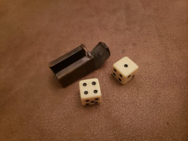 MMK&T 2 dice brass folded dice cage 