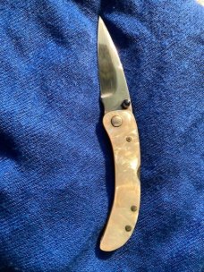 Handmade MOP composite gentlemens pocketknife