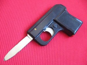 Vintage Italian Switchblade Gun Knife w/Holster