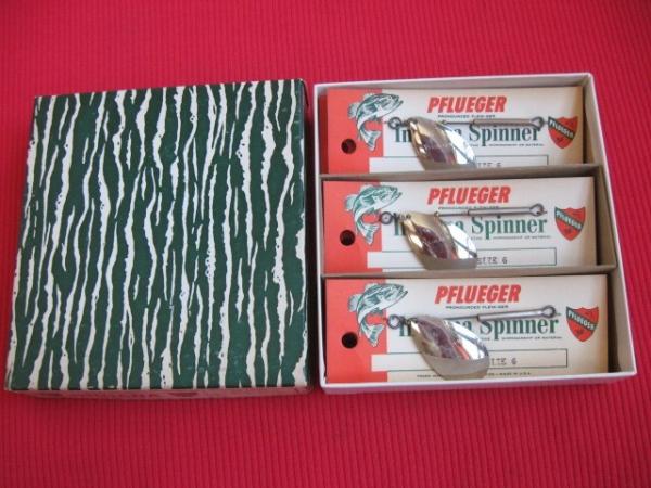 Vintage Pflueger INDIANA Spinner Fishing Lure - 12 Mint on Card In Dealer Carton