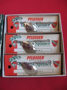 Vintage Pflueger INDIANA Spinner Fishing Lure - 12 Mint on Card In Dealer Carton
