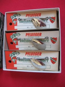 Vintage Pflueger INDIANA Spinner Fishing Lure - 12 Mint on Card In Dealer Carton