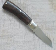 Jason Taber Native. 3.75" closed, Cpm154, Russian Military Rag Micarta ,Coa and pouch, #3 made