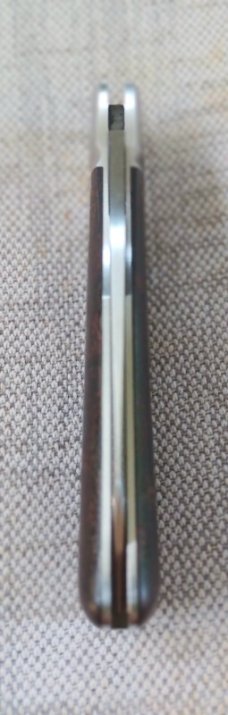 Jason Taber Native. 3.75" closed, Cpm154, Russian Military Rag Micarta ,Coa and pouch, #3 made