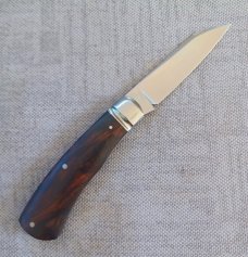 Rhidian Ironwood Native Custom..Cpm154..3.75" closed..red liners..diamond Shield..coa..makers slip