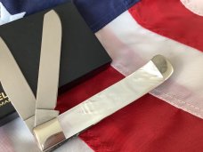 Zwilling J A Henckels Premium 2 Blade Trapper pocket knife with Great Mother of Pearl Handles - NOS