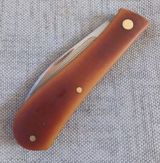 Jeff Pearce Butterscotch Westinghouse Swayback...Mokume San Mai..3 7/8" cld...coa and Maker's pouch