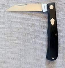 Jeff Pearce Black Linen Westinghouse Wharnie Trapper..Cpm154..3 7/8" cld...coa and Maker's pouch
