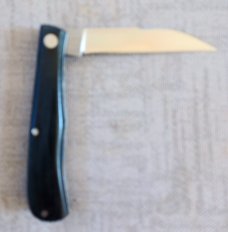 Jeff Pearce Black Linen Westinghouse Wharnie Trapper..Cpm154..3 7/8" cld...coa and Maker's pouch