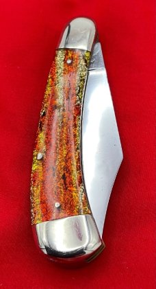 FIGHT’N ROOSTER 2-Blade Bar Style Jack Pocket Knife Christmas Tree Scales 2nd Gen 1982-1994 2nd Gen