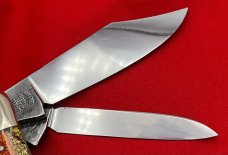 FIGHT’N ROOSTER 2-Blade Bar Style Jack Pocket Knife Christmas Tree Scales 2nd Gen 1982-1994 2nd Gen