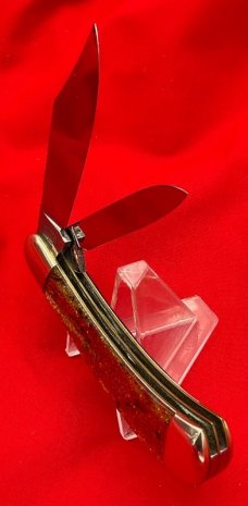 FIGHT’N ROOSTER 2-Blade Bar Style Jack Pocket Knife Christmas Tree Scales 2nd Gen 1982-1994 2nd Gen