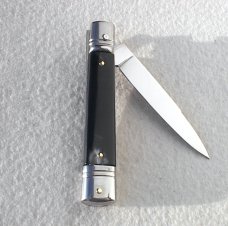 NOS AKC 8" CLASSIC SLIM LEVER LOCK SWEDGE BLADE, GENUINE BRAZILIAN HORN - MANIAGO ITALY