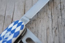 Victorinox Swiss Army Knife Spartan  Blue White Bavaria 91mm Mint Never Honed 11 Functions