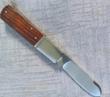 Riaan Ras Spear Barlow...Desert Ironwood..N690..high polish..Fluted bolsters..4 clsd..long pull..coa