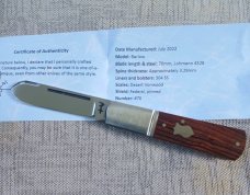 Riaan Ras Spear Barlow...Desert Ironwood..N690..high polish..Fluted bolsters..4 clsd..long pull..coa