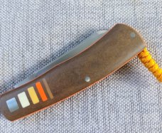 Jared Oeser Native Slipjoint...Brown Richlite..Aebl.. 3 5/8" closed..Full Swag..DOB 10/2021
