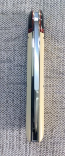 K'roo Raven..3.75".Antique Ivory Paper Micarta..Oryx Horn Bolsters.. rwl34. Filework spacers..liners