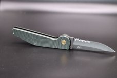 GT Knives GT-112 Full Automatic Green Tanto Serrated USA made