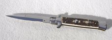 NEW F.LLi BELTRAME COLTELLERIE 9" GENUINE STAG ITALIAN STILETTO -  WITH BOX