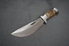 ++ VTG EARLY RARE UNSTAMPED RH RUANA 20-B DELUXE SKINNING KNIFE & LEATHER SHEATH ++