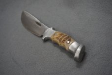 ++ VTG EARLY RARE UNSTAMPED RH RUANA 20-B DELUXE SKINNING KNIFE & LEATHER SHEATH ++