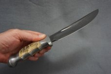 ++ VTG EARLY RARE UNSTAMPED RH RUANA 20-B DELUXE SKINNING KNIFE & LEATHER SHEATH ++