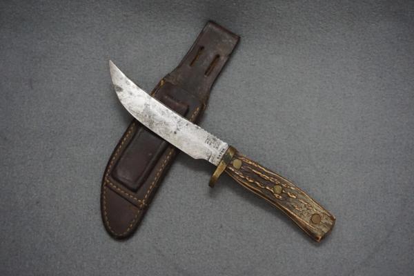 + RARE SCHRADE WALDEN 165 UH NO.04789 UNCLE HENRY FIXED BLADE KNIFE W/SHEATH +