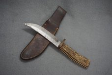 + RARE SCHRADE WALDEN 165 UH NO.04789 UNCLE HENRY FIXED BLADE KNIFE W/SHEATH +