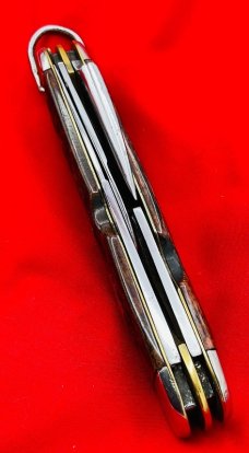 Vintage NEW YORK KNIFE Co Jumbo 4-Blade Camp/Utility Folding Pocket Knife c.1882-1931 Bone