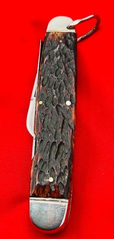 Vintage NEW YORK KNIFE Co Jumbo 4-Blade Camp/Utility Folding Pocket Knife c.1882-1931 Bone