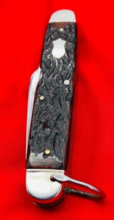 Vintage NEW YORK KNIFE Co Jumbo 4-Blade Camp/Utility Folding Pocket Knife c.1882-1931 Bone