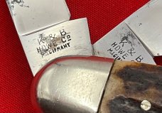Vintage KRUSE & BAHLMAN HDWE CO CUTSURE Eq End Pen Pocket Knife c.1858-1962 Stag Salesman’s Sample