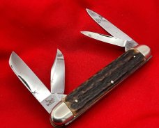 Vintage KRUSE & BAHLMAN HDWE CO CUTSURE Eq End Pen Pocket Knife c.1858-1962 Stag Salesman’s Sample