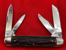 Vintage KRUSE & BAHLMAN HDWE CO CUTSURE Eq End Pen Pocket Knife c.1858-1962 Stag Salesman’s Sample