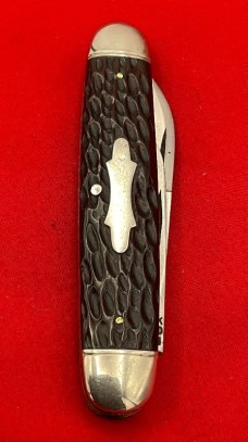 Vintage NEW YORK KNIFE CO Equal End Jack Folding Pocket Knife c.1856-1931 Exc. Condition Jigged Bone