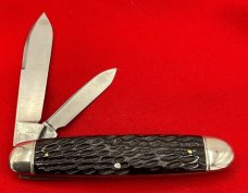 Vintage NEW YORK KNIFE CO Equal End Jack Folding Pocket Knife c.1856-1931 Exc. Condition Jigged Bone