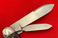 Vintage NEW YORK KNIFE CO Equal End Jack Folding Pocket Knife c.1856-1931 Exc. Condition Jigged Bone