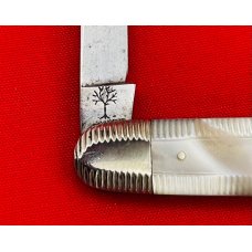 Vintage **RARE** Very Early H BOKER’S IMPROVED CUTLERY Equal End Pen Pearl Pocket Knife 1860-1880s