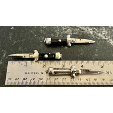 3 Vintage Miniature Switchblade Knives Lever Lock And 2 Stiletto Made In Japan