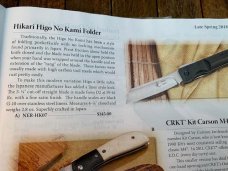A.G. Russell Hikari Higonokami Liner Lock G-10 Handles D-2 Blade Steel  Japan Made