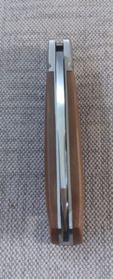 Vincenzo Balistreri Native Taillock..Brown Linen micarta....Fluted bolsters..440C..3 5/8" closed 