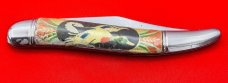 Vintage Imperial PROV USA 1-Blade Texas Toothpick w/Foil Scales Flying Mallard c.1946-1956