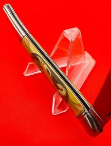 Vintage Imperial PROV USA 1-Blade Texas Toothpick w/Foil Scales Flying Mallard c.1946-1956