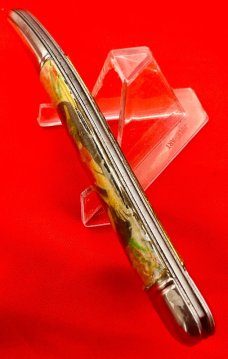 Vintage Imperial PROV USA 1-Blade Texas Toothpick w/Foil Scales Flying Mallard c.1946-1956