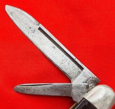 Vintage CHALLENGE CUTL CO 2-Blade Equal End Jumbo Jack Pocket Knife c.1905-1928 Slick Black 1905-28
