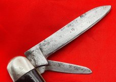 Vintage CHALLENGE CUTL CO 2-Blade Equal End Jumbo Jack Pocket Knife c.1905-1928 Slick Black 1905-28