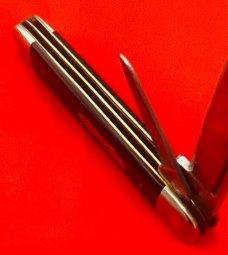 Vintage CHALLENGE CUTL CO 2-Blade Equal End Jumbo Jack Pocket Knife c.1905-1928 Slick Black 1905-28